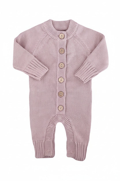 Knit Sweater Button Romper