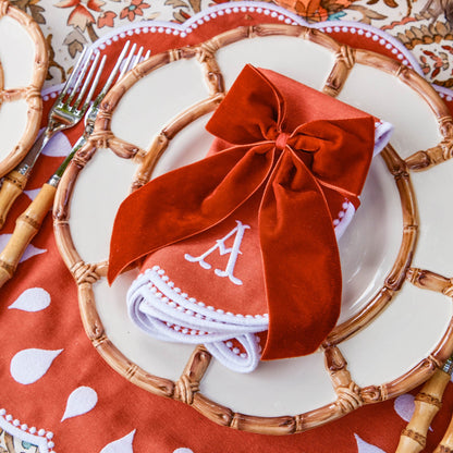 Burnt Orange Personalisable Bow