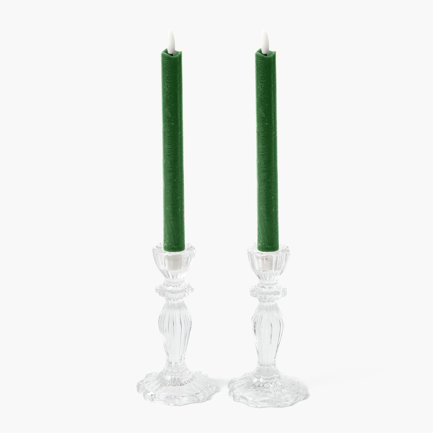 Forest Green LED Dinner Candles (Set of 6)