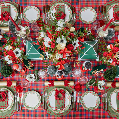 Green & Red Katherine Placemats & Napkins (Set of 4)