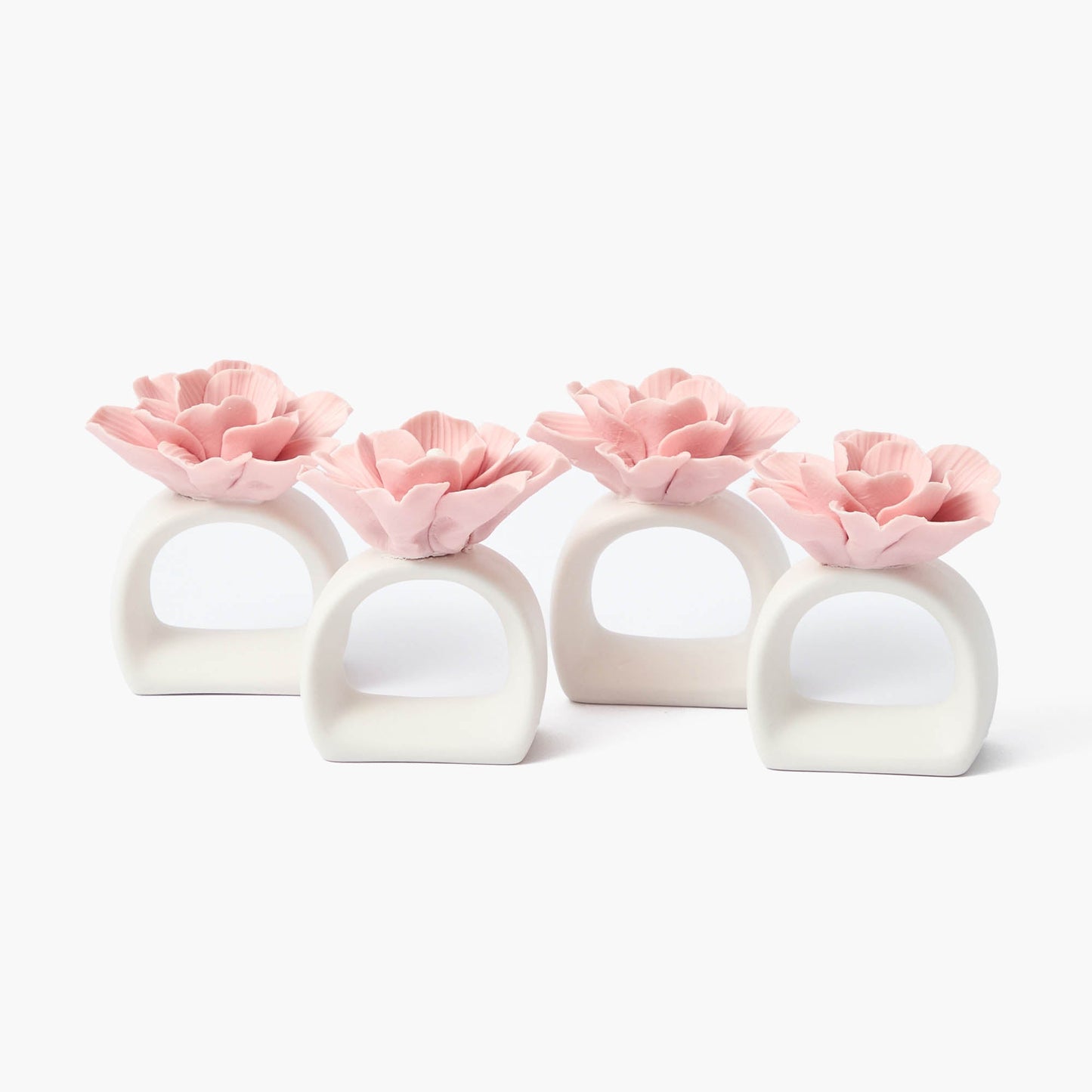 Petal Pink Fiore Napkin Rings (Set of 4)