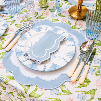 Blue Serena Appliqué Placemats (Set of 4)