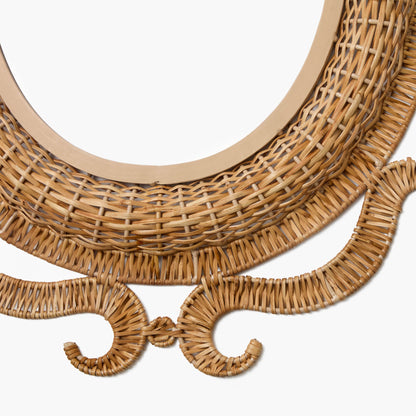 Oval Grand Rattan Mirror