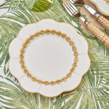 Putty Laurel Dinner & Starter Plates (Set of 8)