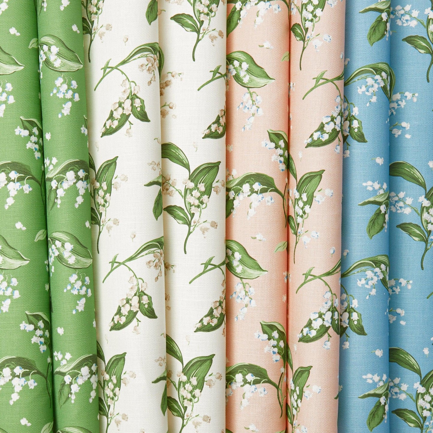 Pink Lily of the Valley Fabric