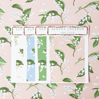Pink Lily of the Valley Fabric