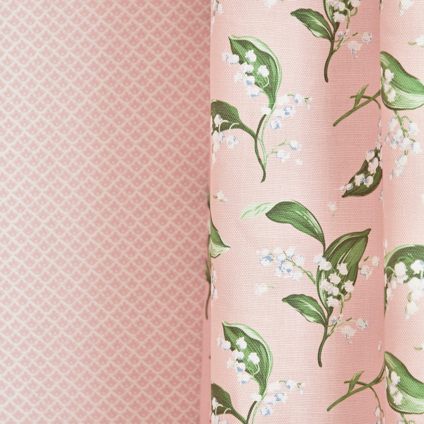 Pink Lily of the Valley Fabric
