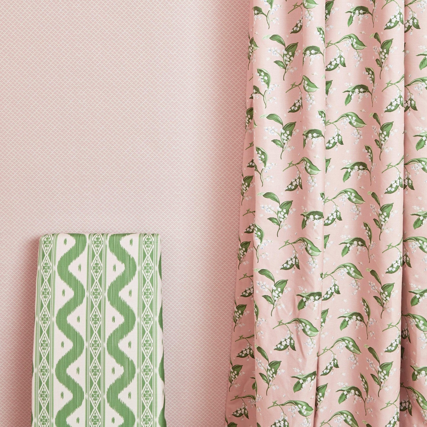 Pink Lily of the Valley Fabric