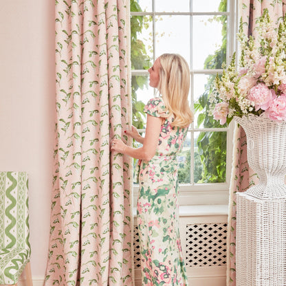 Pink Lily of the Valley Fabric