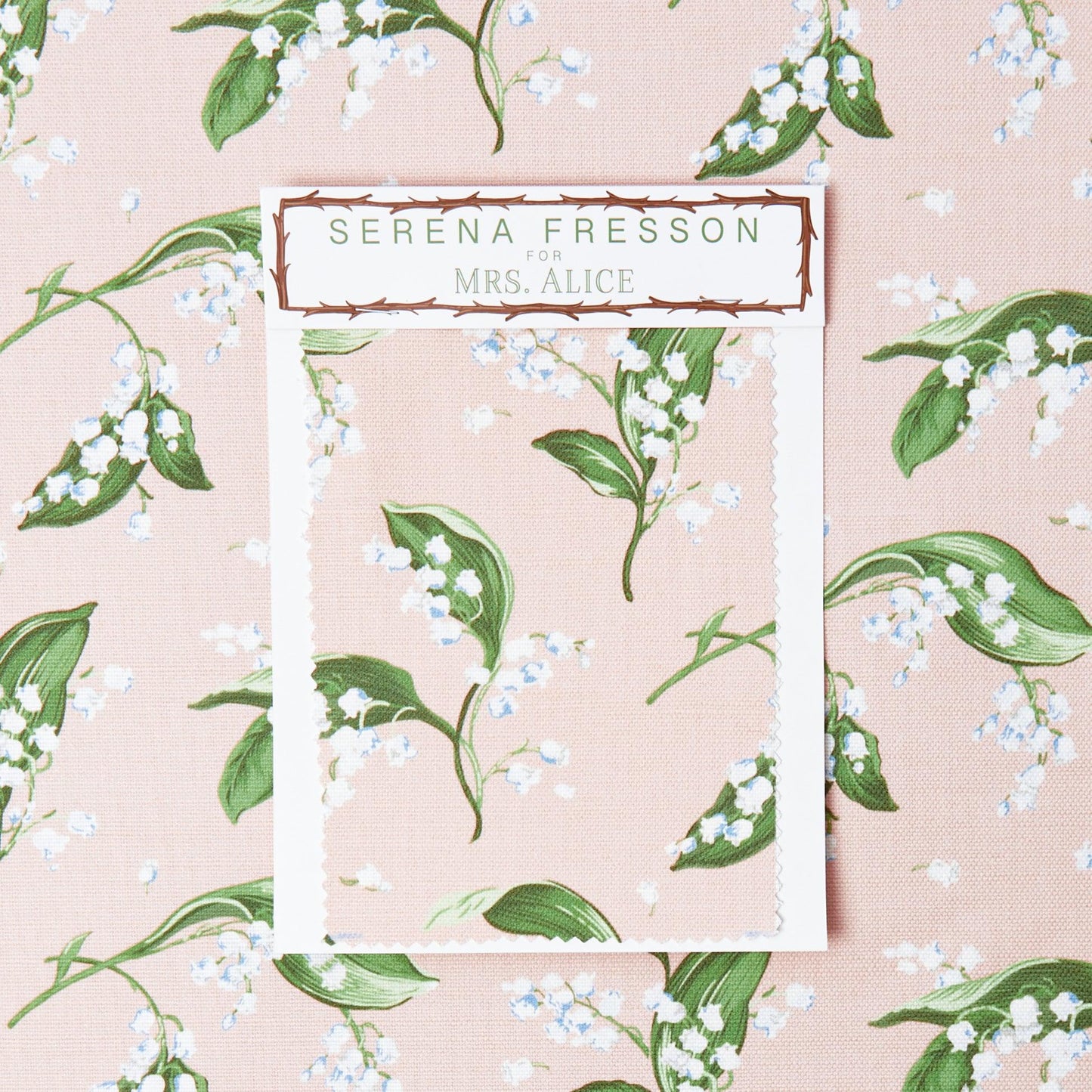 Pink Lily of the Valley Fabric