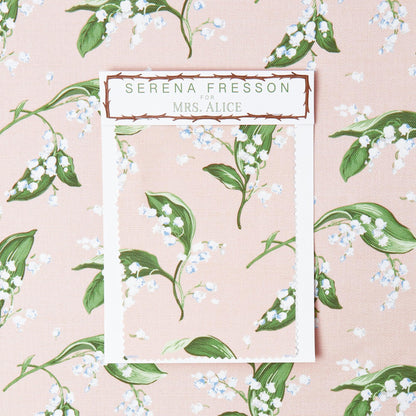 Pink Lily of the Valley Fabric