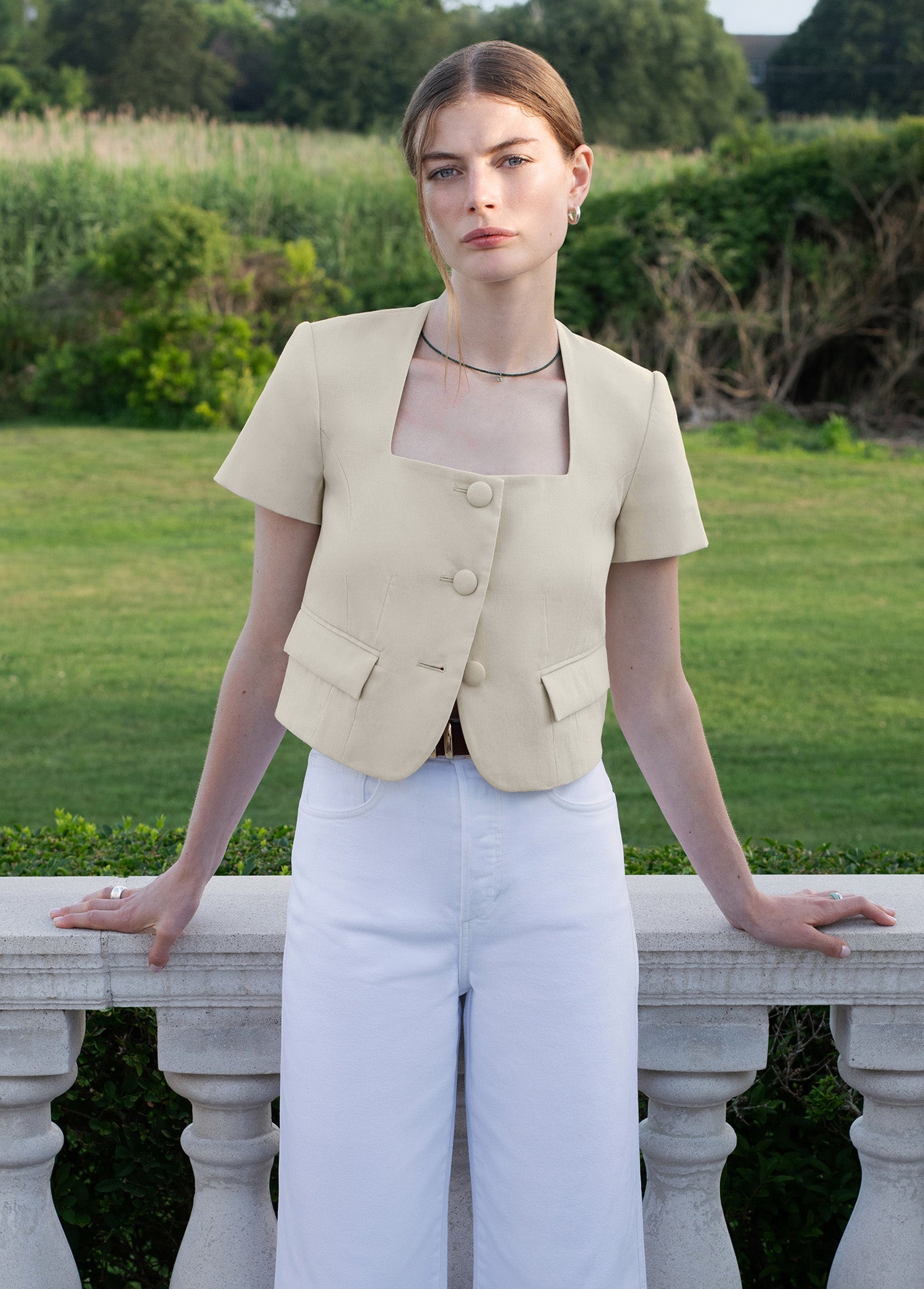 THE MAYFAIR LINEN TOP