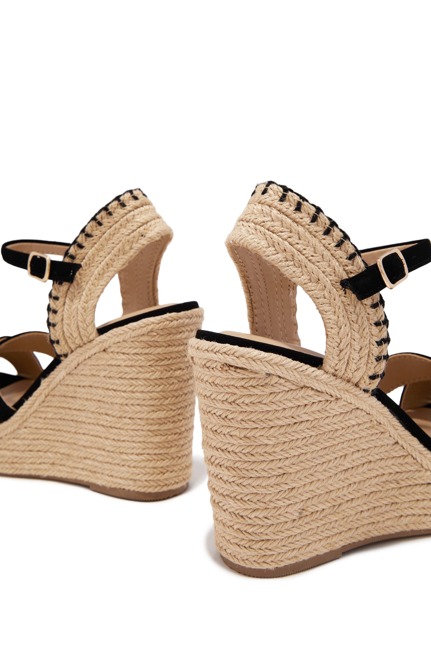 Sol Caliente Espadrille Wedges - Black