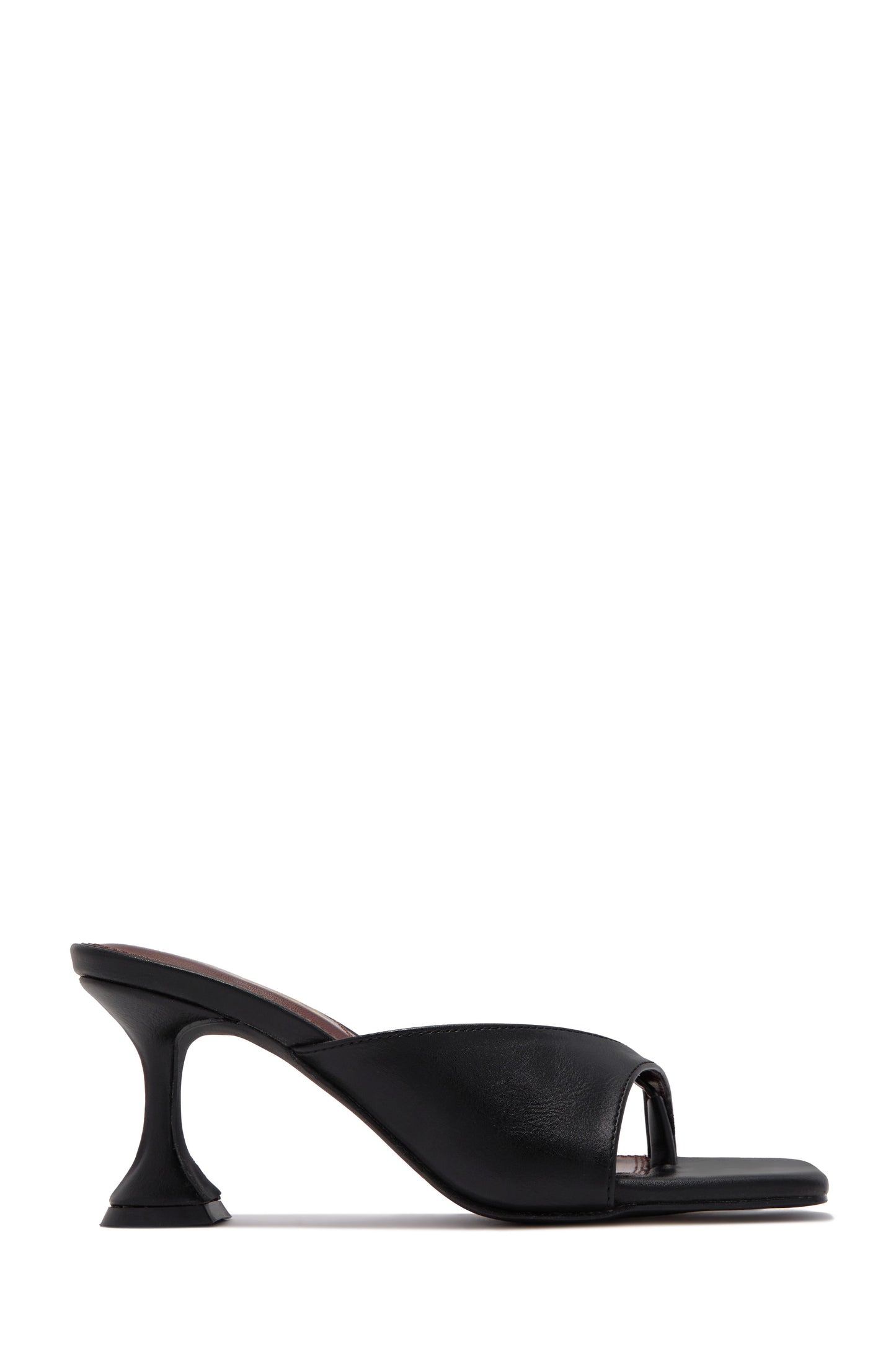 Ary Single Sole Mid Heel Mules - Black