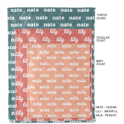 Modern Boho Personalized Color Blanket
