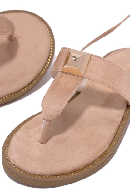 Endless Paradise Lace Up Sandals - Nude