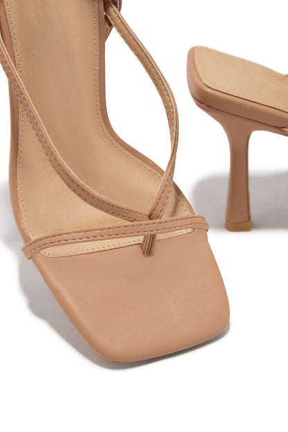 Eren Ankle Strap Heels - Nude