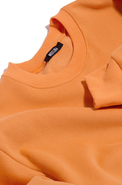 Cozy Feels Adult Crewneck Sweater - Orange