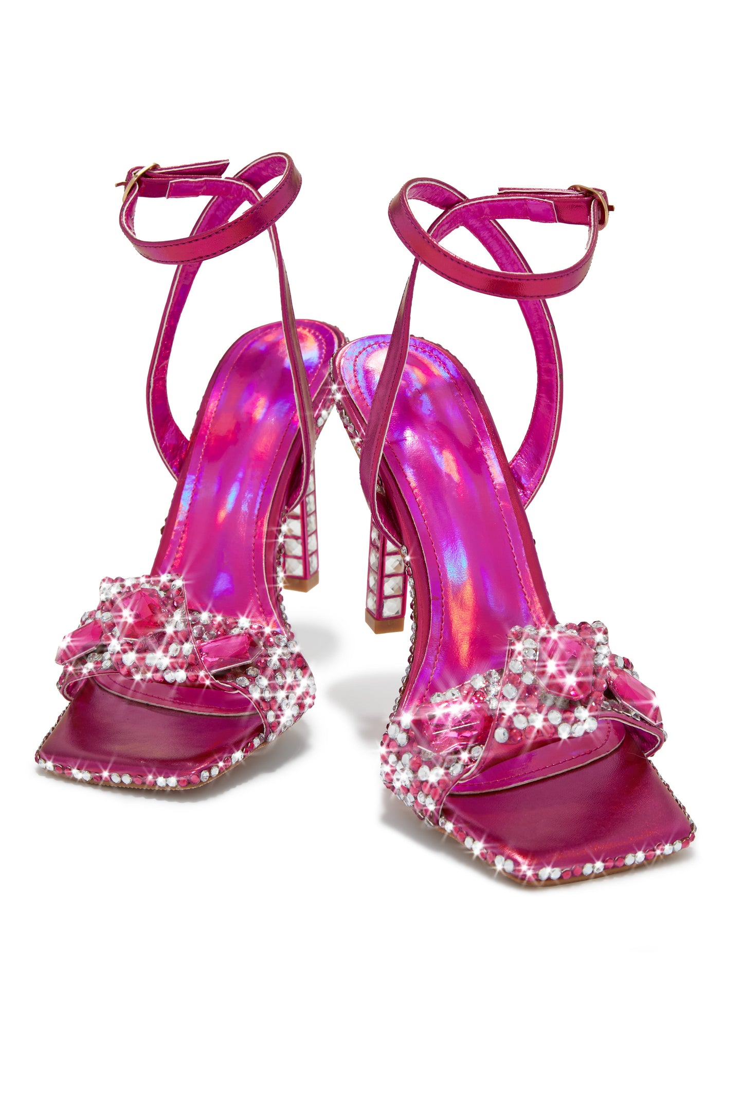 Reign Embellished Single Sole Heels - Pink