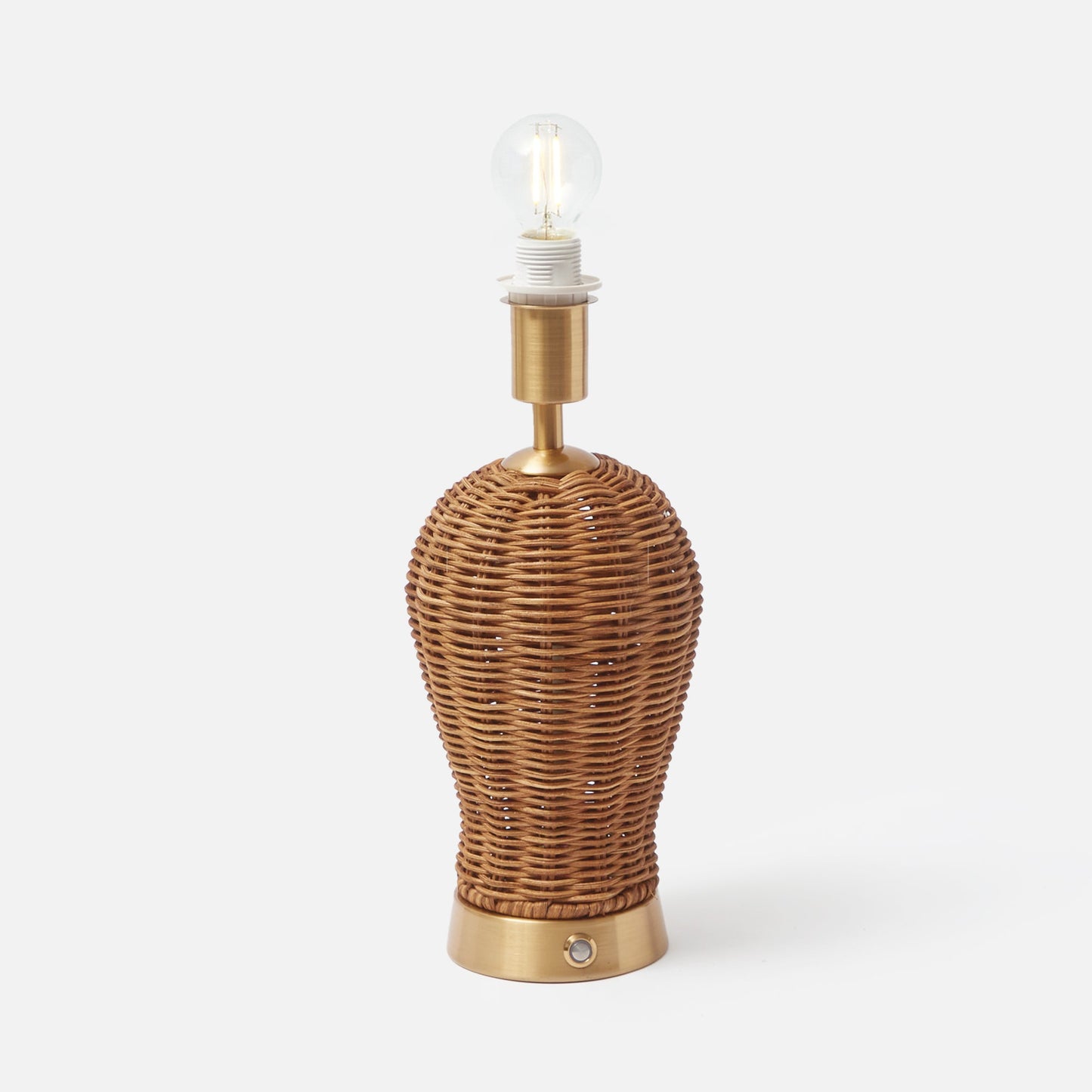Rattan Blanche Rechargeable Lamp
