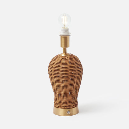 Rattan Blanche Rechargeable Lamp