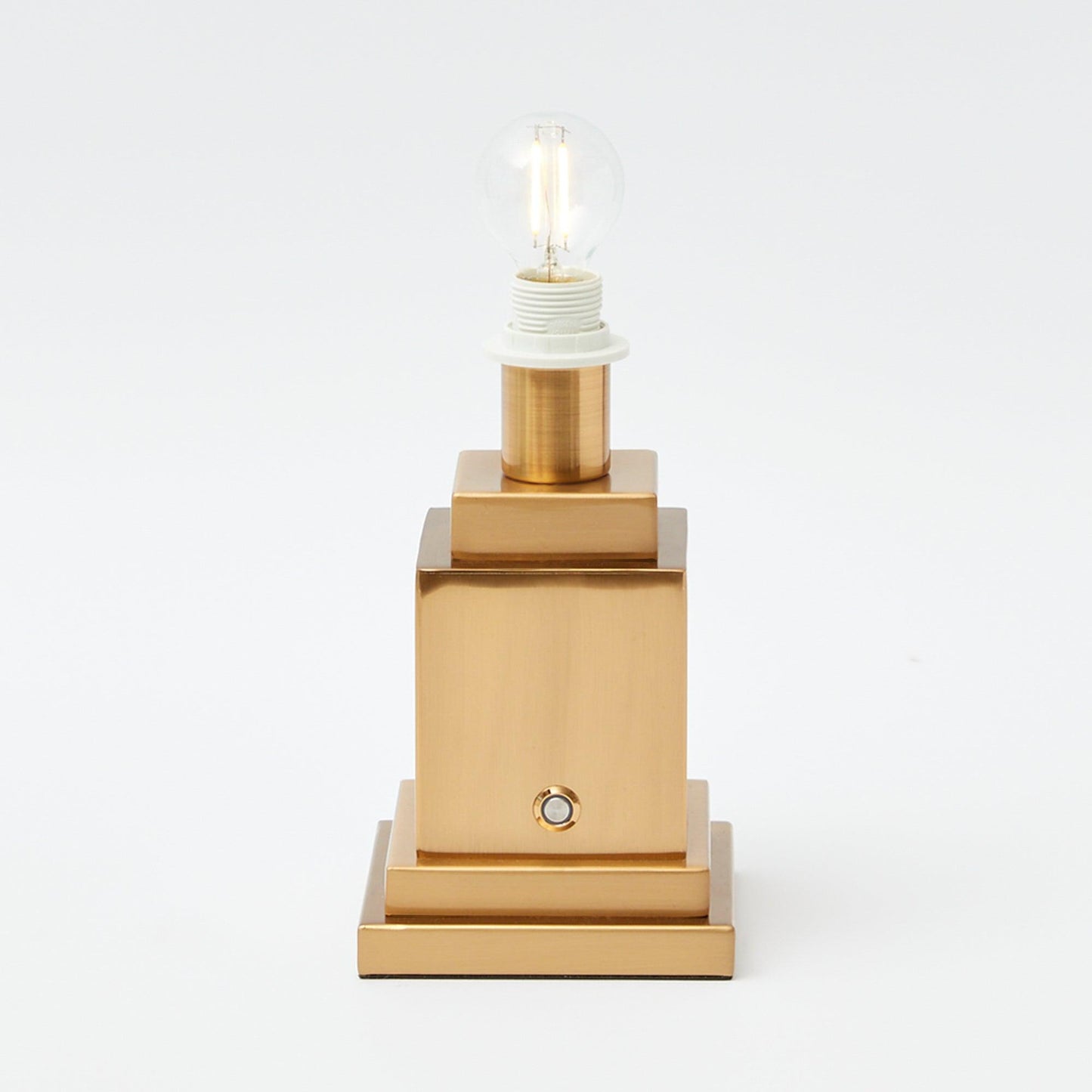Square Rechargeable Lamp with Blue Ikat Shade (18cm)