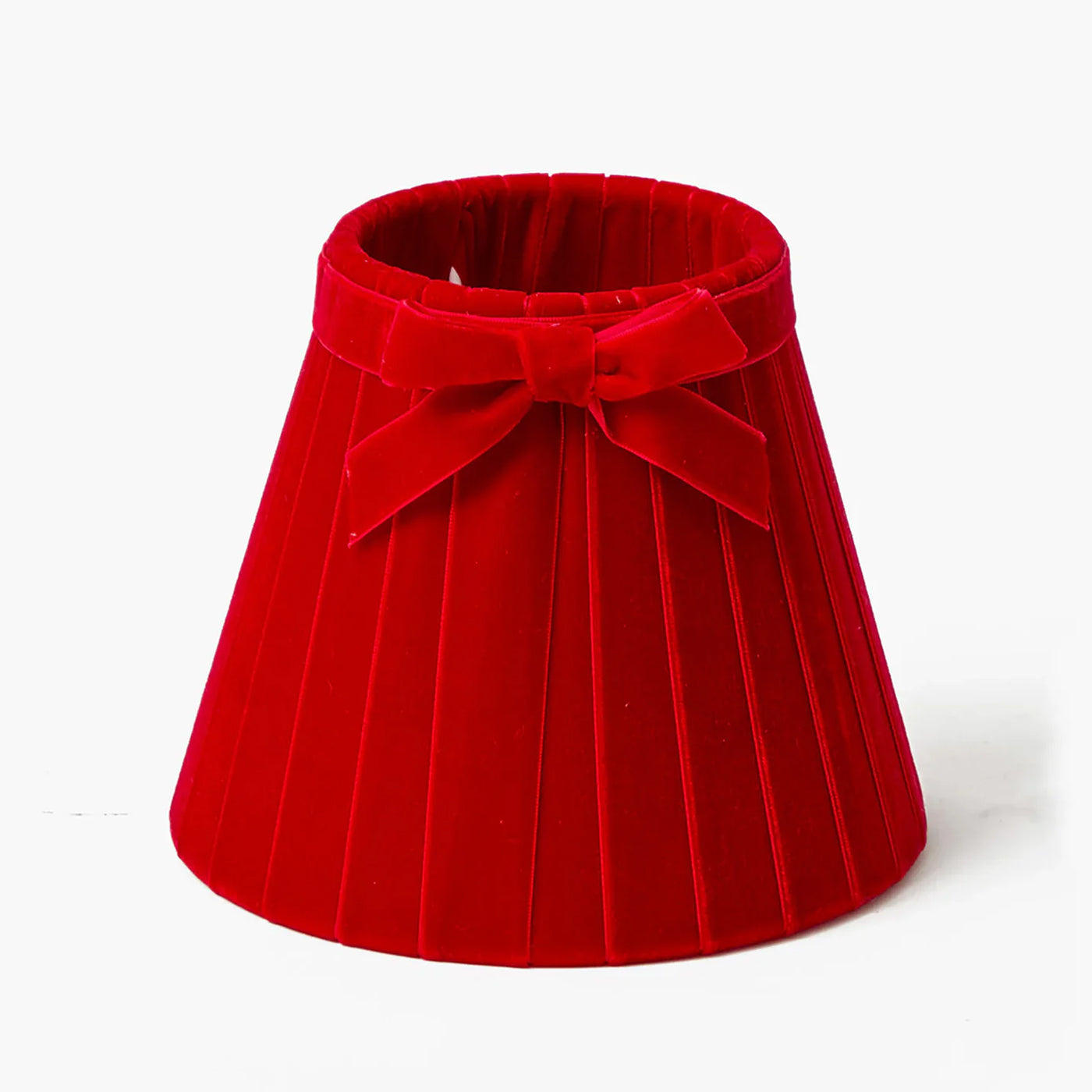 Red Velvet Bow Lampshade (18cm)