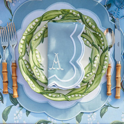 Blue Serena Appliqué Napkins (Set of 4)