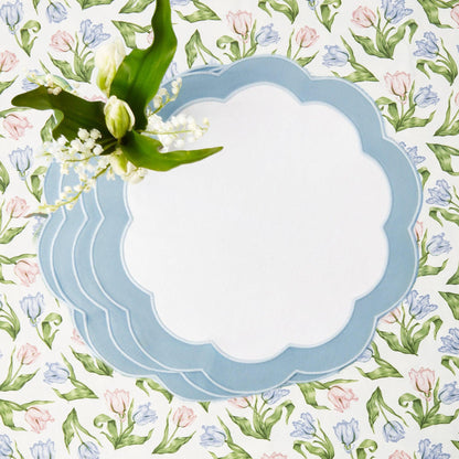 Blue Serena Appliqué Placemats (Set of 4)