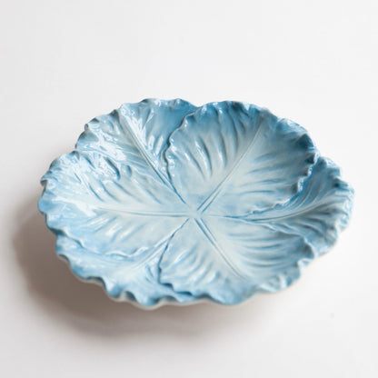 Blue Serena Cabbage Starter Plates (Set of 4)
