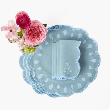 Bettina Blue Placemats & Napkins (Set of 4)