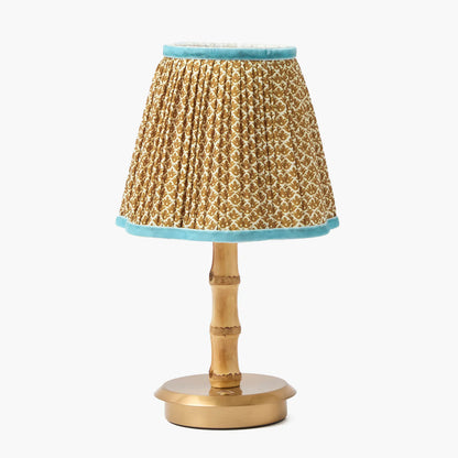 Caramel & Blue Lotus Lampshade (18cm)