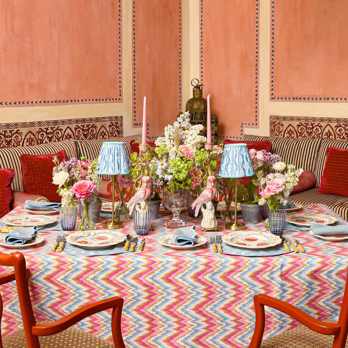 Bettina Blue Placemats & Napkins (Set of 4)