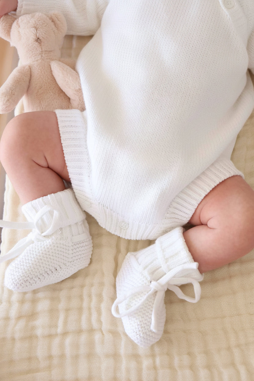 Knit Baby Booties | Sweet Neutrals