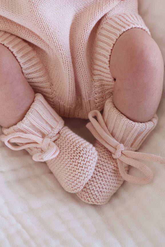 Knit Baby Booties | Sweet Neutrals