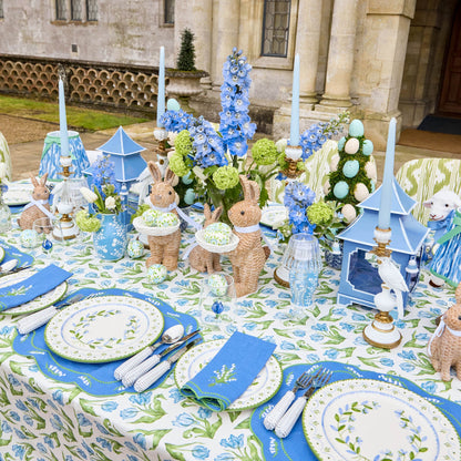 Blue Lily of the Valley Linen Napkins (Set of 4)