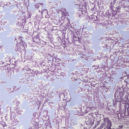 Purple Ottilie Toile Tablecloth