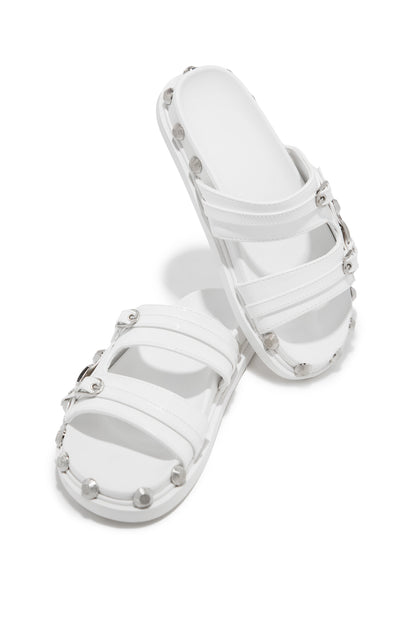 Erika Slip On Sandals - White