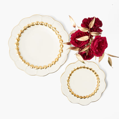 Gold Laurel Starter Plates (Set of 4)