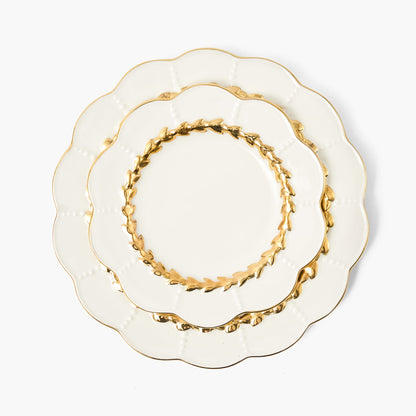 Gold Laurel Starter Plates (Set of 4)