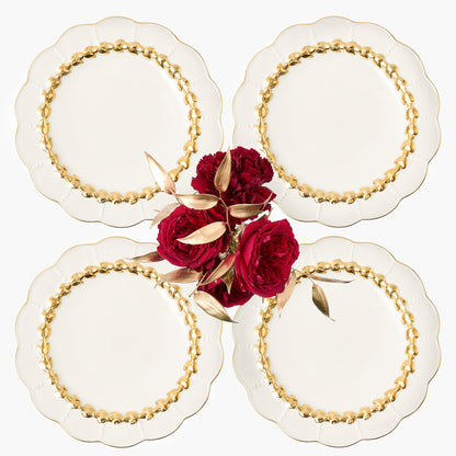 Gold Laurel Dinner Plates (Set of 4)