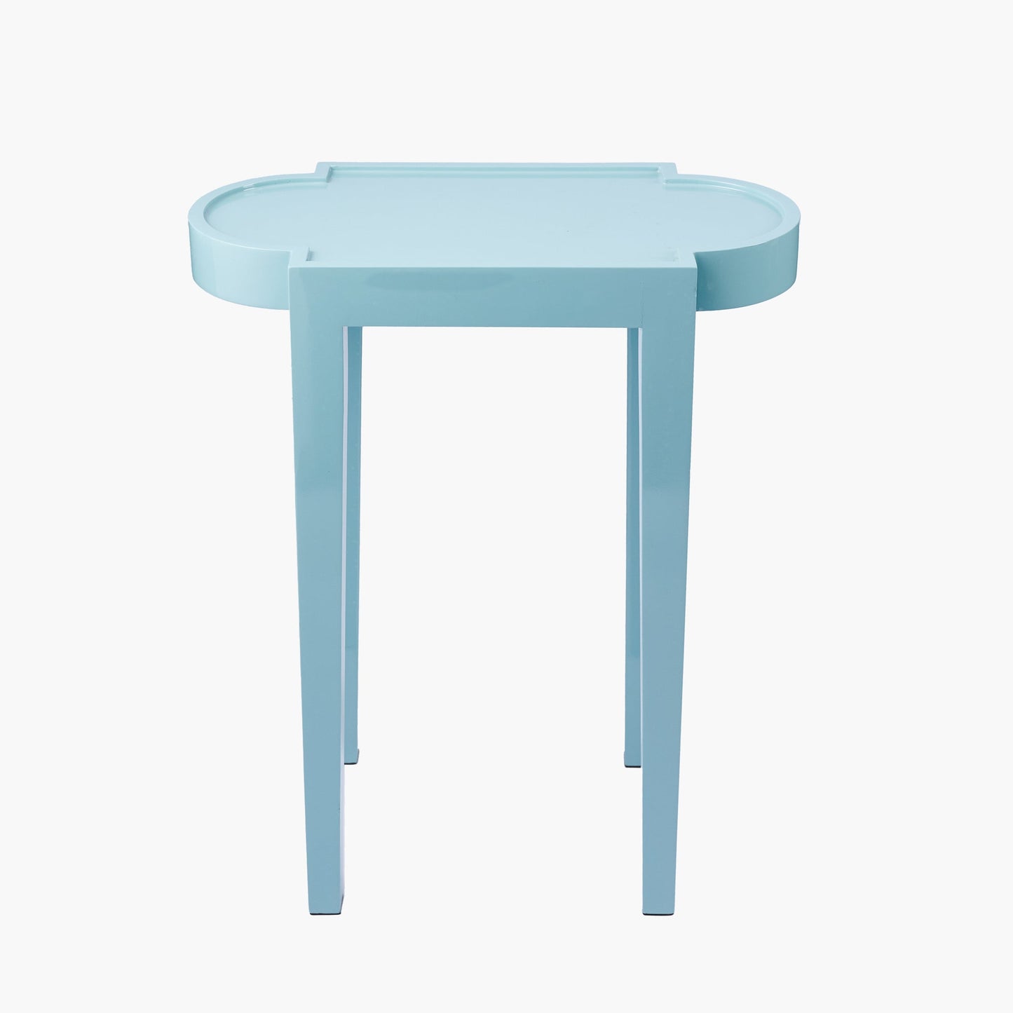 Duck-egg Blue Lacquer Rectangle Side Table