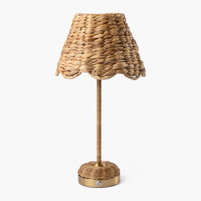 Rattan Ida Rechargeable Lamp with Natural Seagrass Shade (24cm)