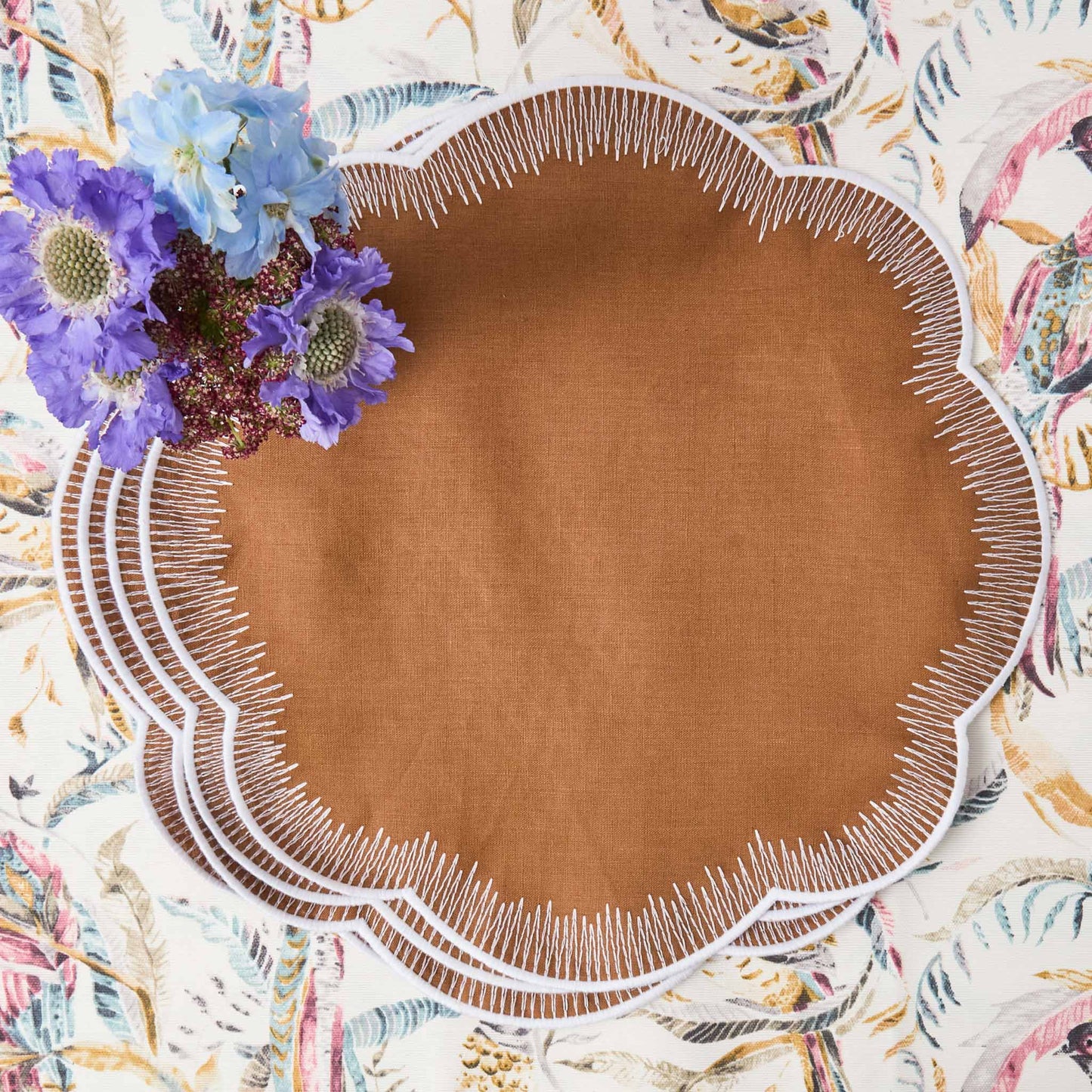 Caramel Alathea Linen Placemats (Set of 4)