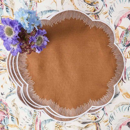 Caramel Alathea Linen Placemats (Set of 4)