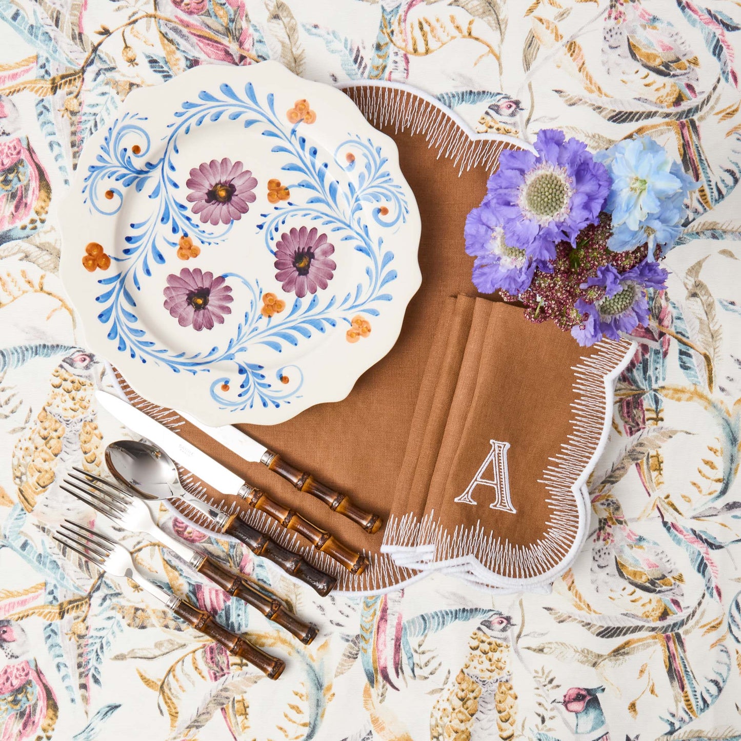 Caramel Alathea Linen Placemats (Set of 4)