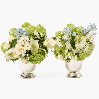 Silver Footed Vase (Pair)