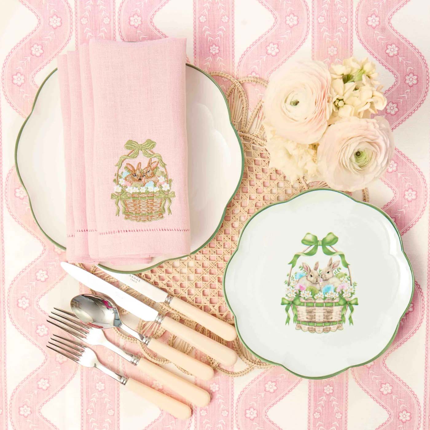Pink & Green Eloise Linen Placemats (Set of 4)