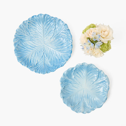 Blue Serena Cabbage Starter Plates (Set of 4)
