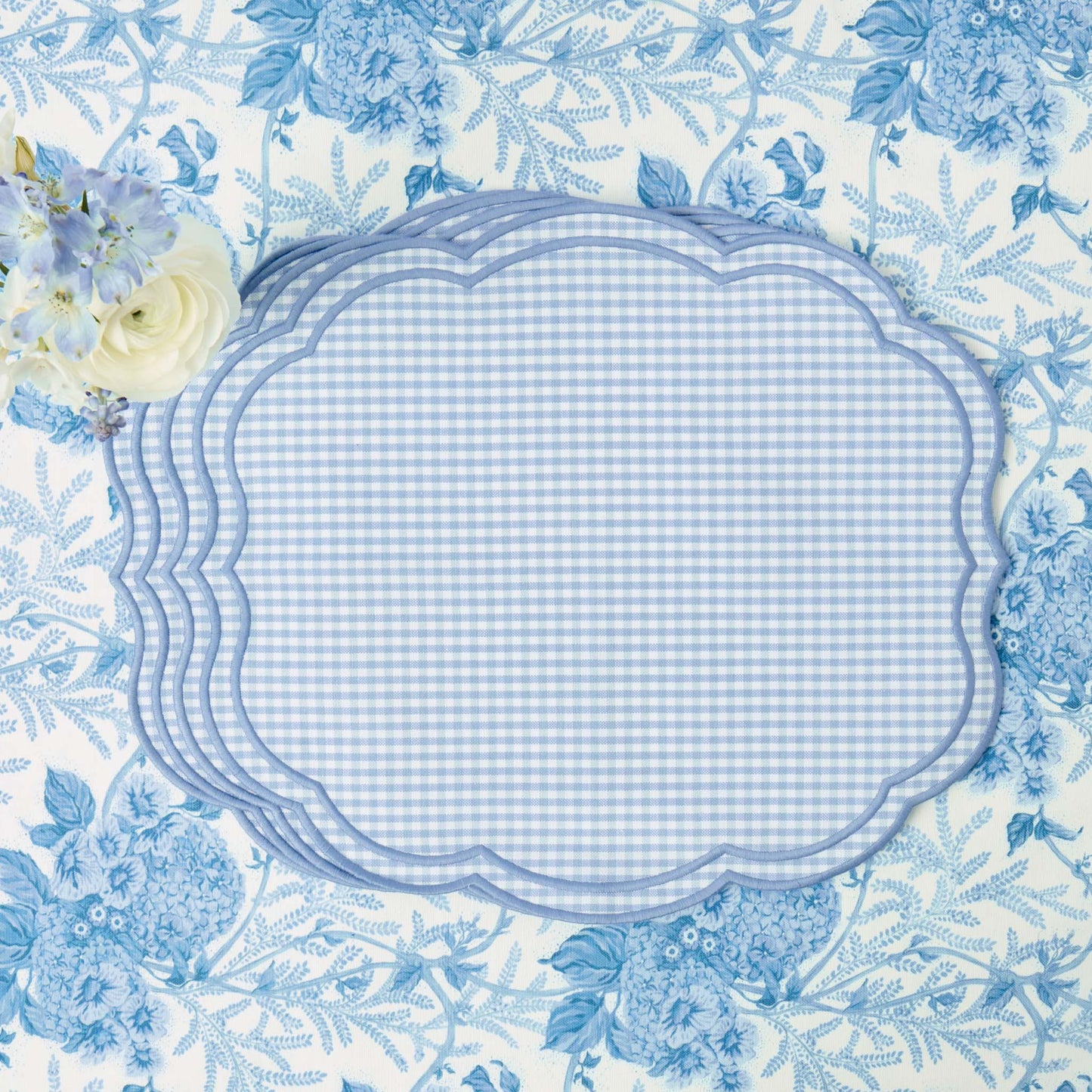 Blue Eloise Gingham Placemats (Set of 4)